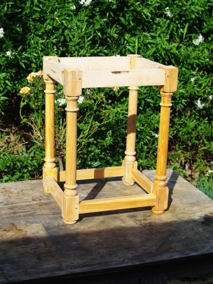 The Yew stool frame in-the-white…